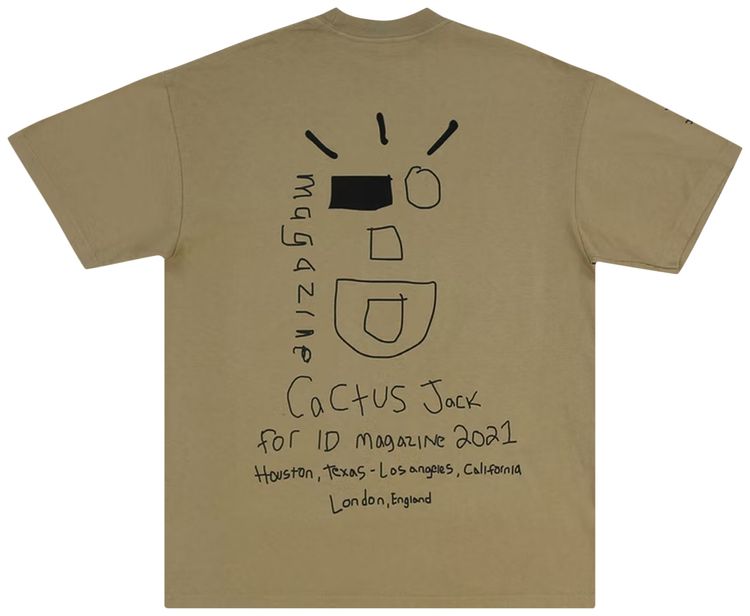 Cactus Jack by Travis Scott x i D The Cactus Wink Tee Tan
