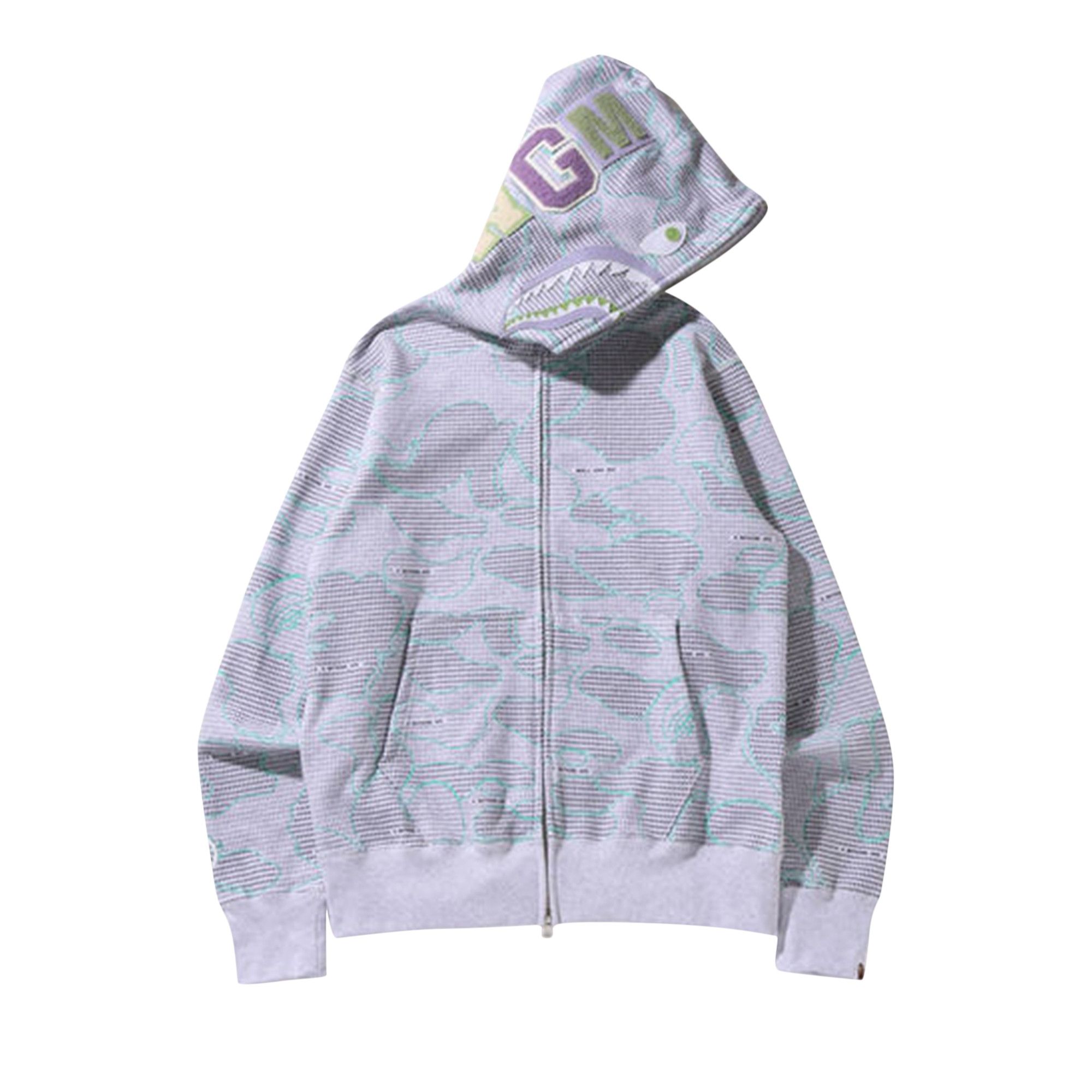 Bape shark hoodie grey 2025