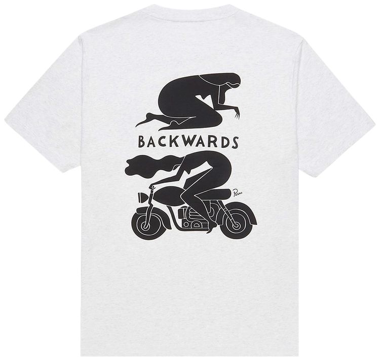 Parra Backwards T Shirt Ash Grey