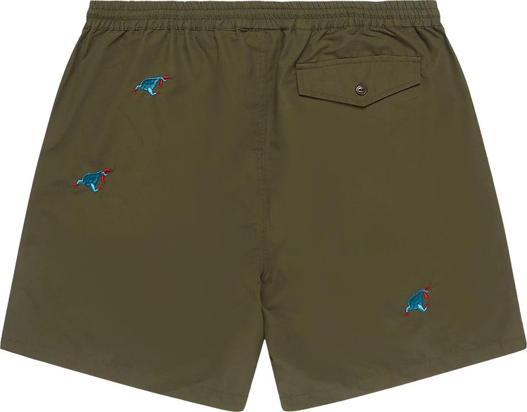 Parra Running Pear Swim Shorts Olive