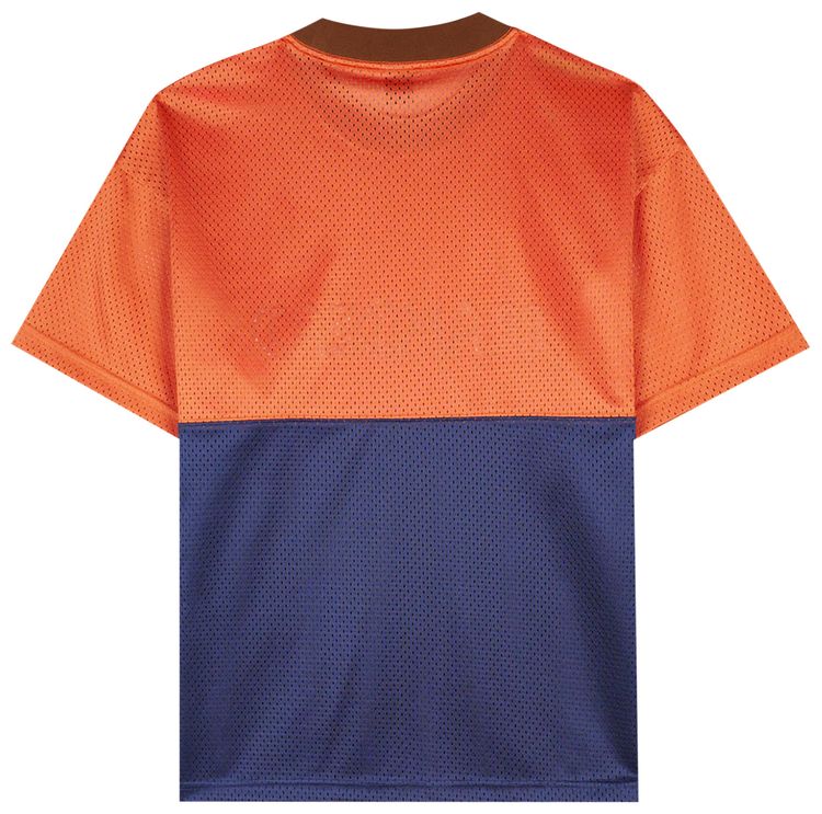 Brain Dead Maze Football Mesh Shirt OrangeNavy