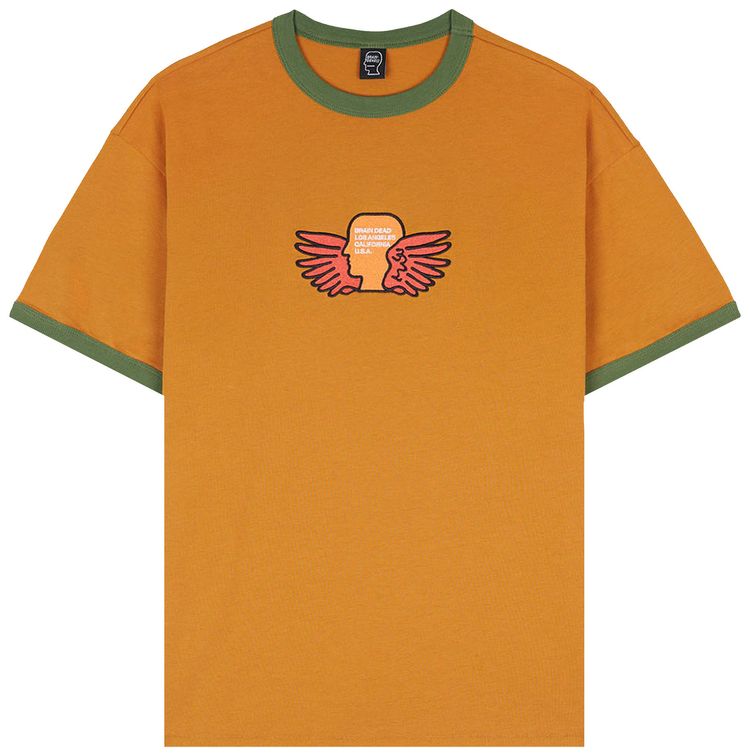 Brain Dead Flyers Ringer T Shirt Light Brown