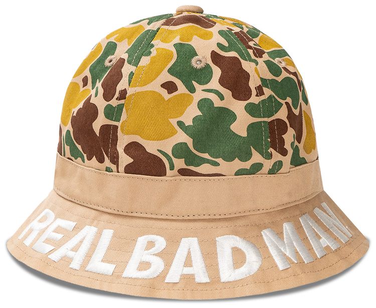 Real Bad Man Lost Hike Rbucket Hat Tan Camo