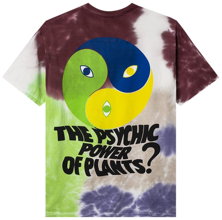 Real Bad Man Psychic Plant Tie Dye Short Sleeve Shirt RustYellow