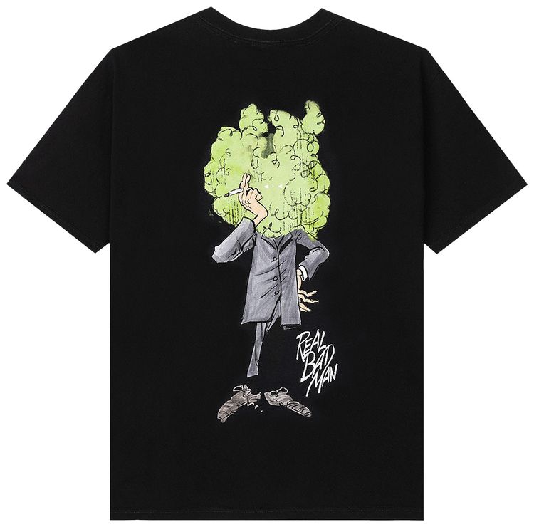 Real Bad Man Smoke Screen Short Sleeve Tee Black