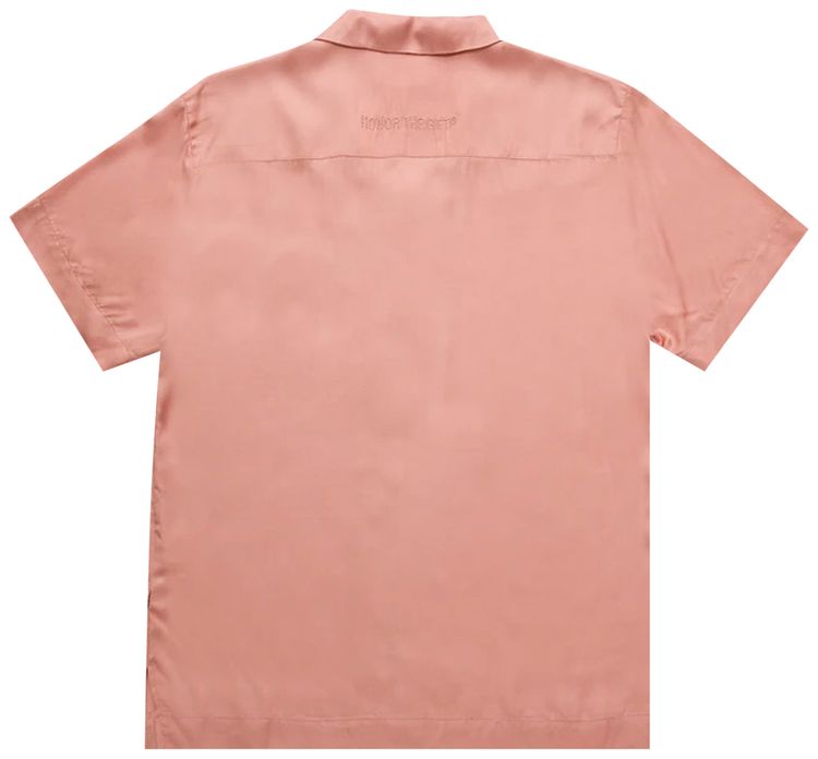 Honor The Gift Century Camp Short Sleeve Button Up Shirt Peach