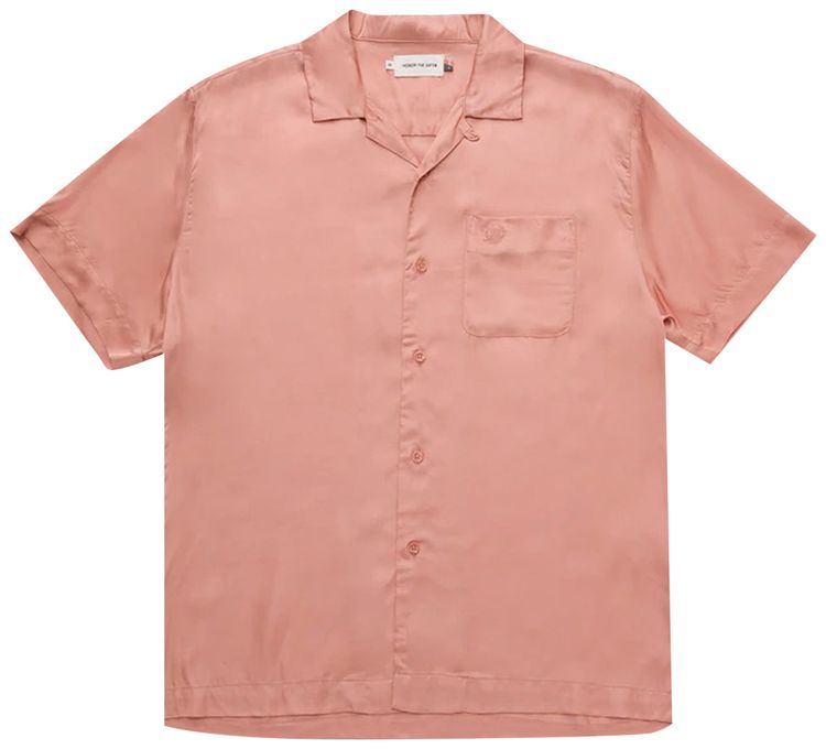 Honor The Gift Century Camp Short Sleeve Button Up Shirt Peach