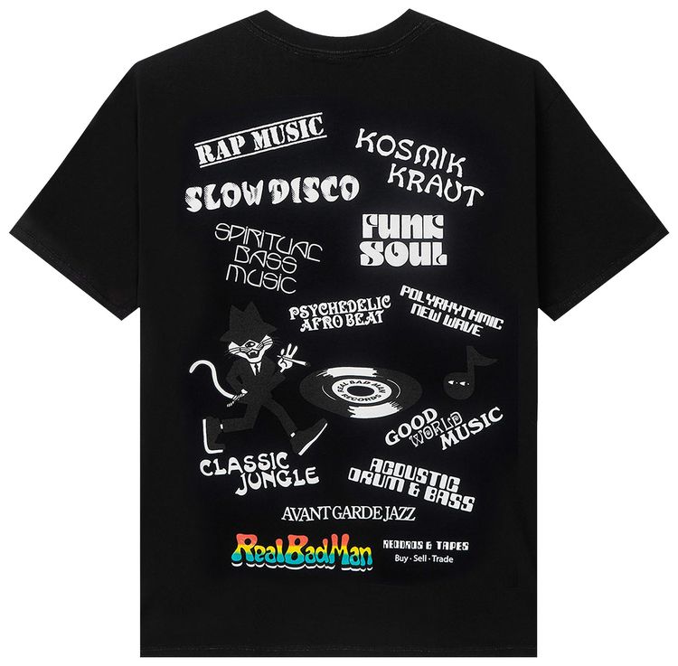 Real Bad Man Records And Tapes Short Sleeve Tee Black