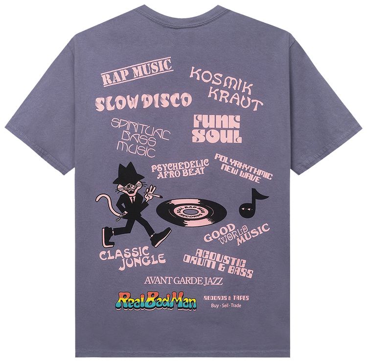 Real Bad Man Records And Tapes Short Sleeve Tee Disco Purple