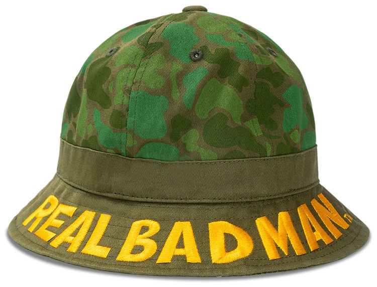 Real Bad Man Lost Hike Rbucket Hat Green Camo