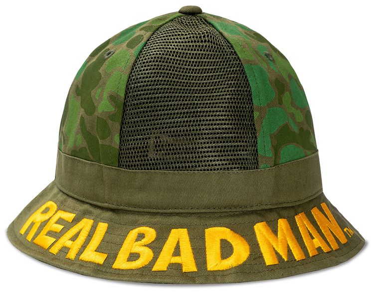 Real Bad Man Lost Hike Rbucket Hat Green Camo