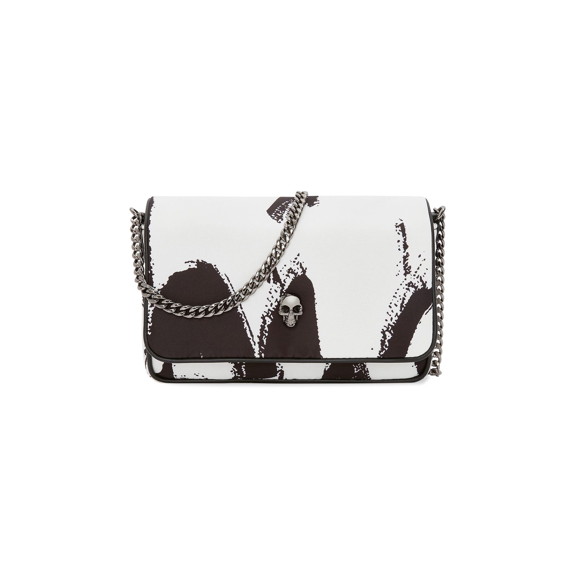 Buy Alexander McQueen Small Skull Bag Black White