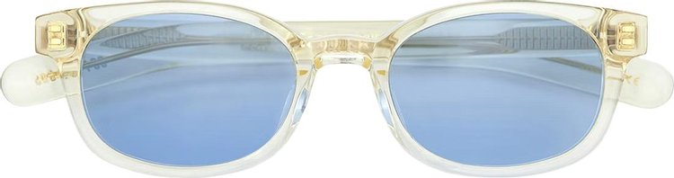 Flatlist Le Bucheron Sunglasses 'Crystal Yellow/Solid Blue'