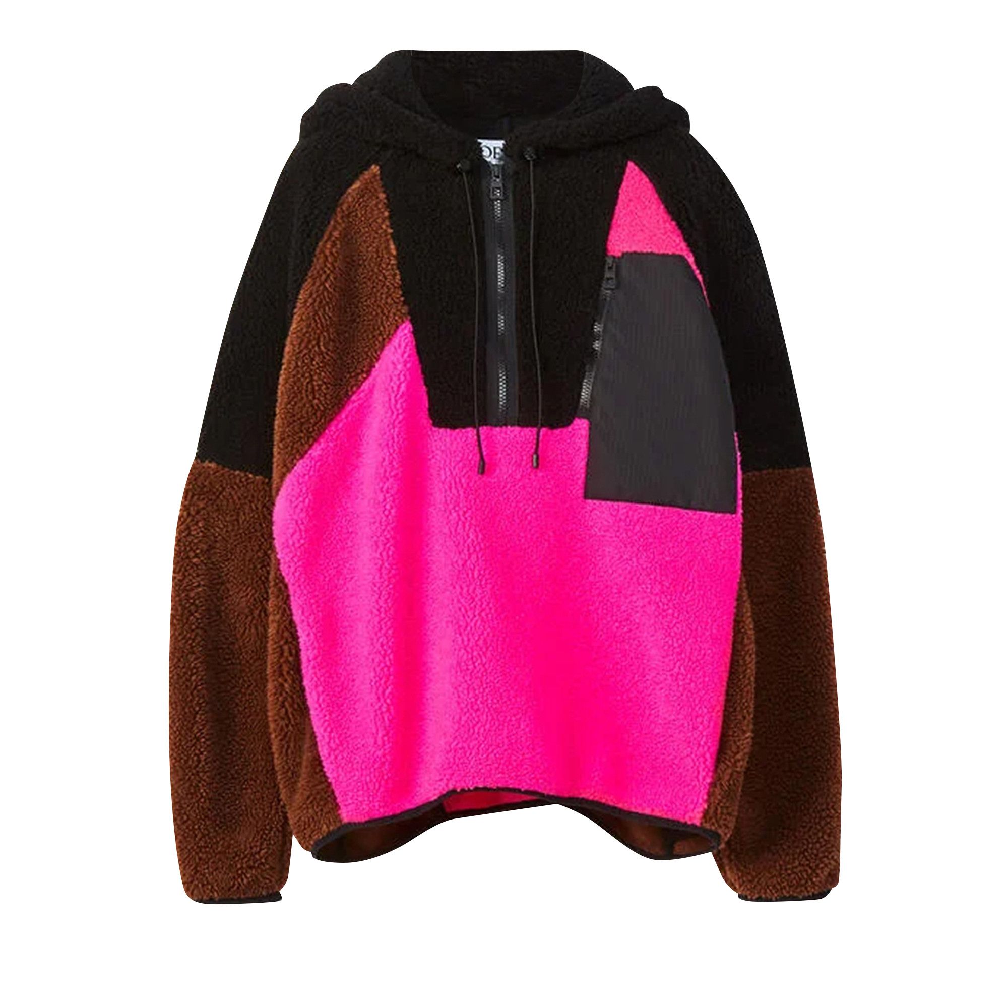 最新最全の Fleece Loewe Buy Patchwork 'Multi-Color Hoodie Zip-Up トップス