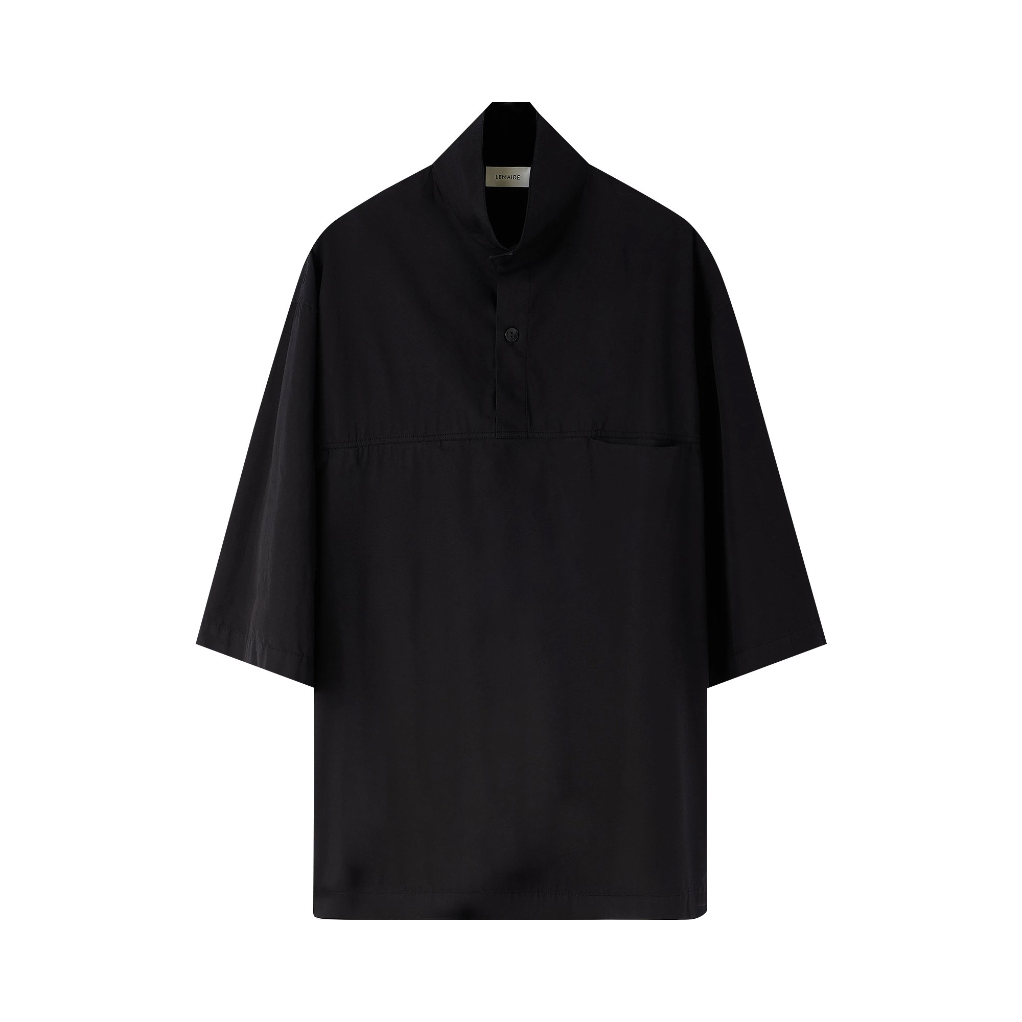 Buy Lemaire Garment Dyed Vareuse Short-Sleeved Top 'Black' - M 221