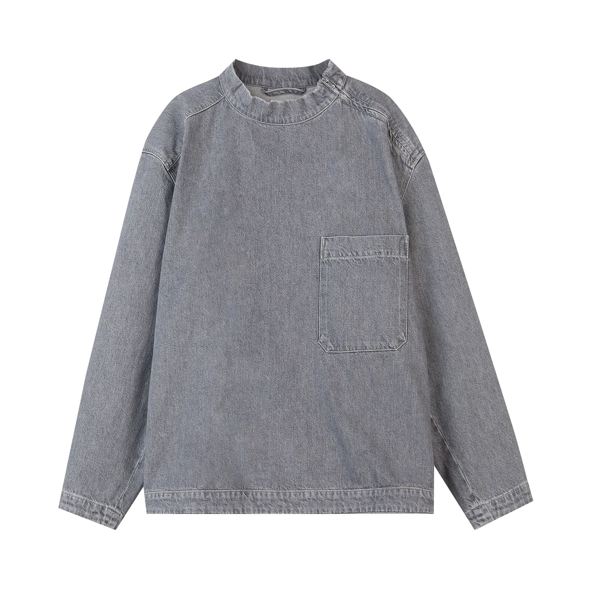 Buy Lemaire Stone Washed Denim Zipped Top 'Stone Grey' - X Buy Lemaire Stone Washed Denim Zipped Top 'Stone Grey' - X
