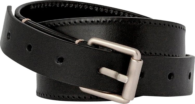 Lemaire Calf Reversed 2.5cm Thin Belt 'Black'