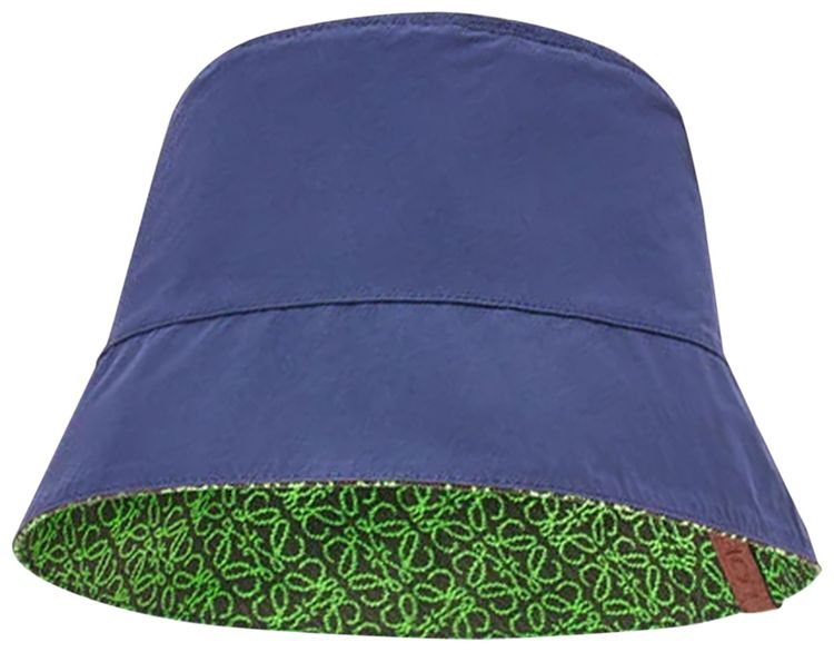 Loewe All Over Anagram Jacquard Reversible Bucket Hat Apple Green