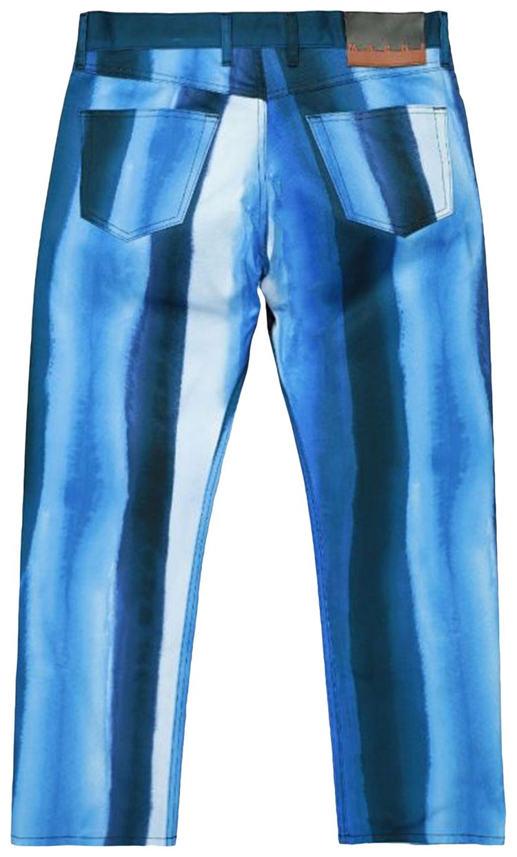 Marni Print Cropped Trousers Blue