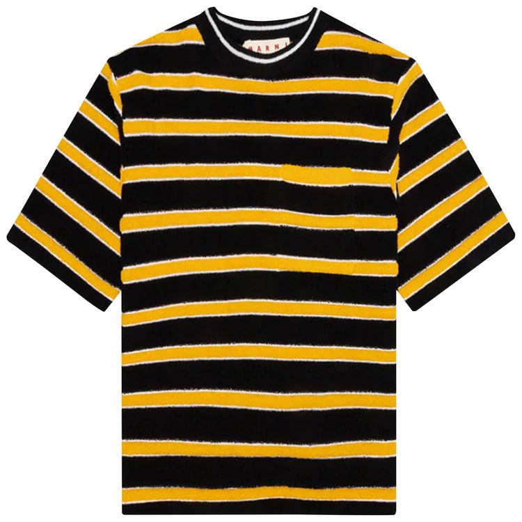 Marni Stripe Roundneck Sweater BlackOrange