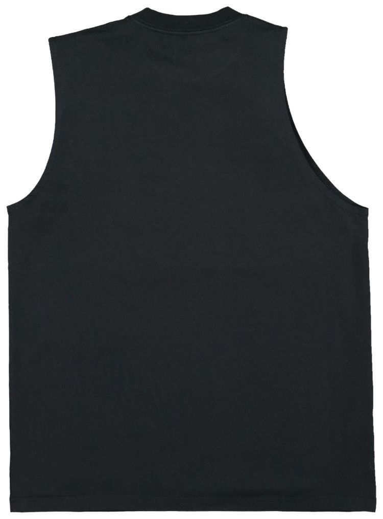 Martine Rose Asymmetric Sleeveless Logo T shirt Black