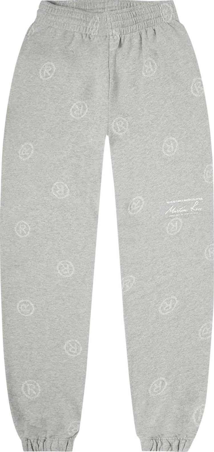 Martine Rose All Over R Jacquard Slim Leg Track Pant Grey