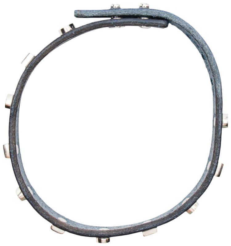 Our Legacy Leather Gem Choker Blue