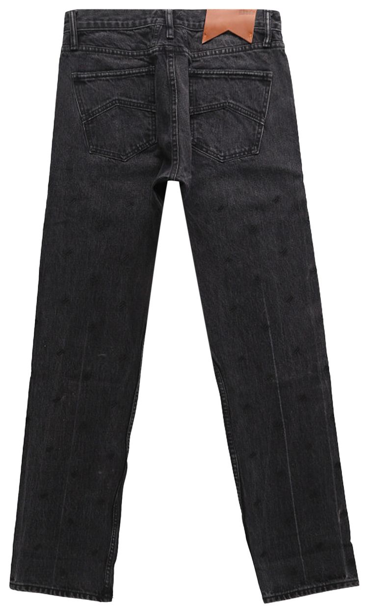 Rhude Bandana Embroidered Denim Black