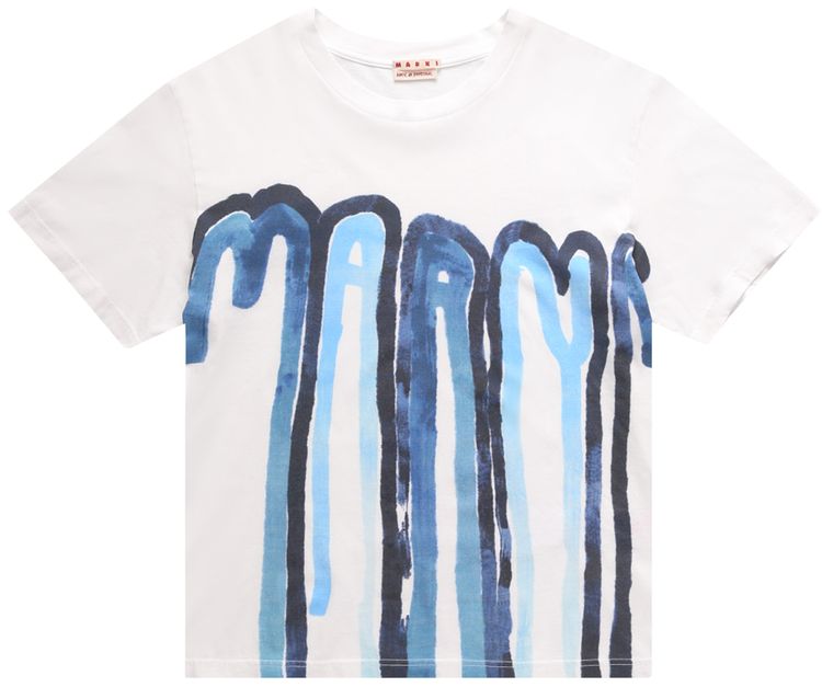 Marni Drip Logo Tee Bluette