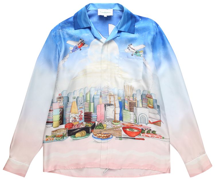 Casablanca Long Sleeve Cuban Collar Shirt Multicolor