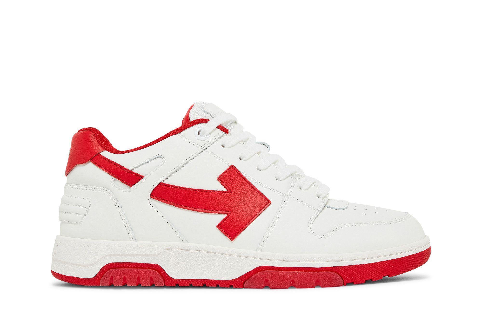 Red and white off white shoes on sale