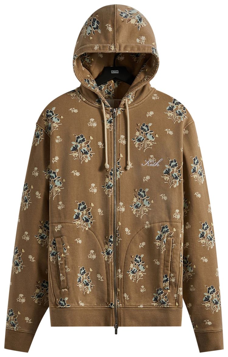Kith Begonia Floral Williams V Full Zip Hoodie Canvas