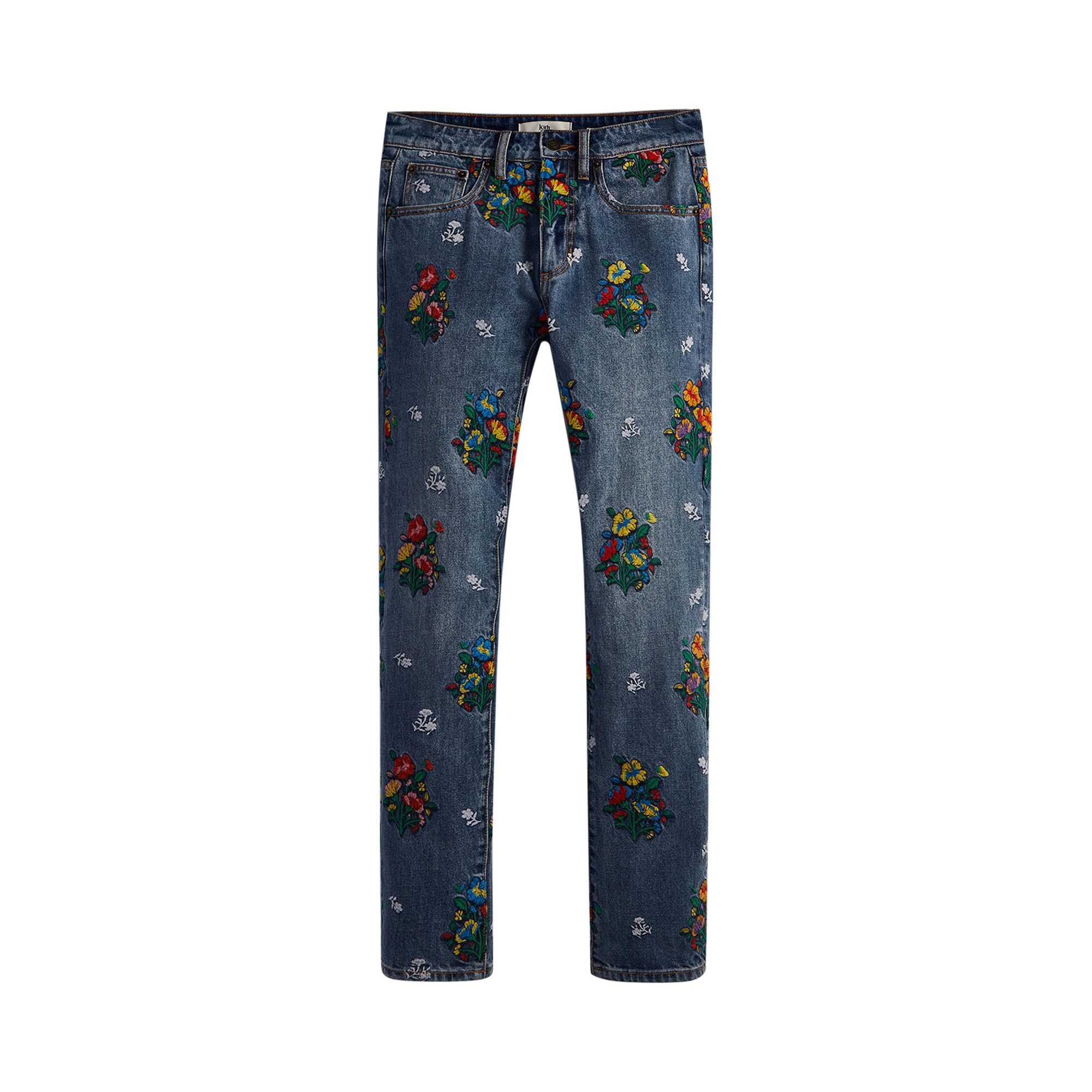 Buy Kith Embroidered Varick Denim Jean 'Indigo' - KHM060101 403 | GOAT