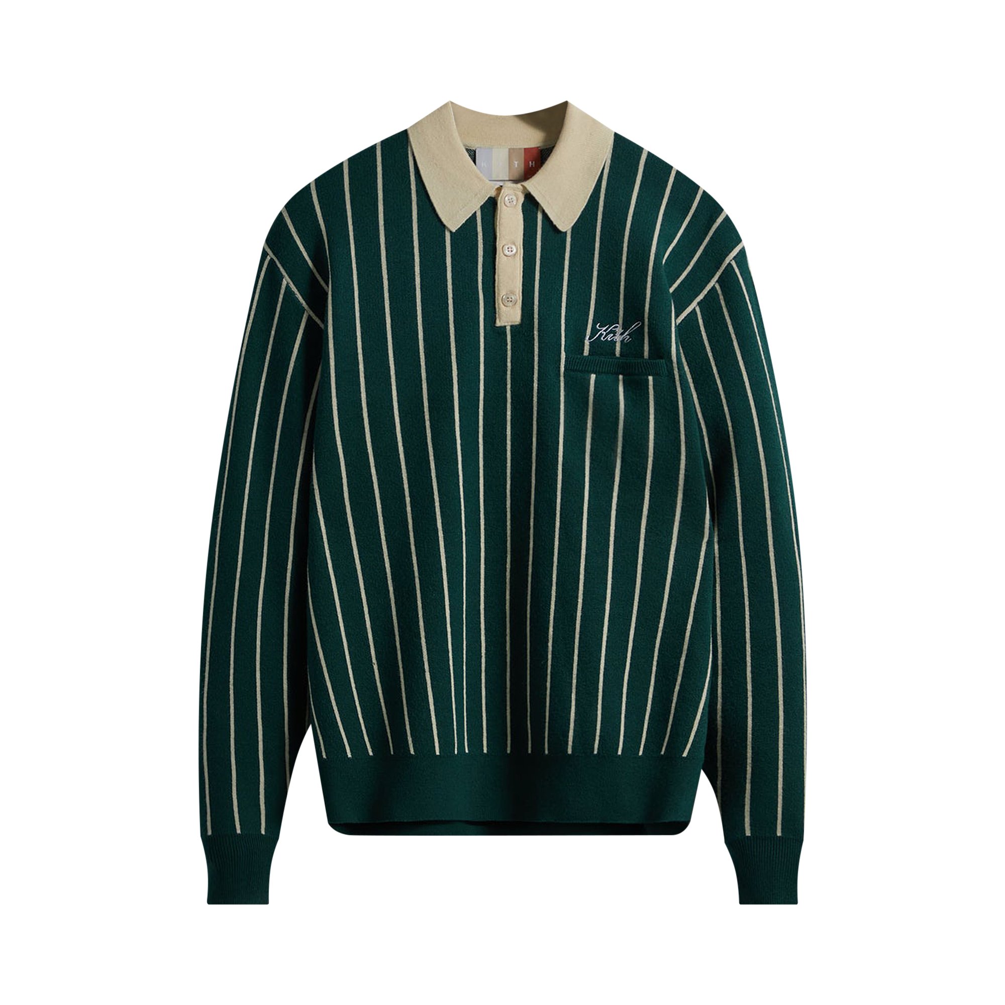 Buy Kith Harmon Rugby Pullover 'Conifer' - KHM030300 308 | GOAT