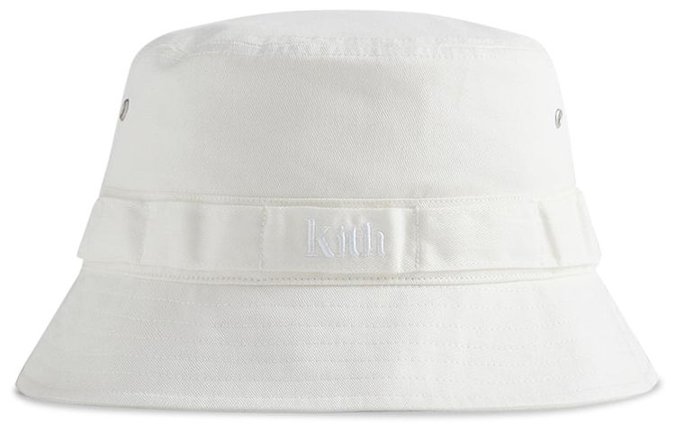 Kith Canvas Serif Bucket Hat Sandrift