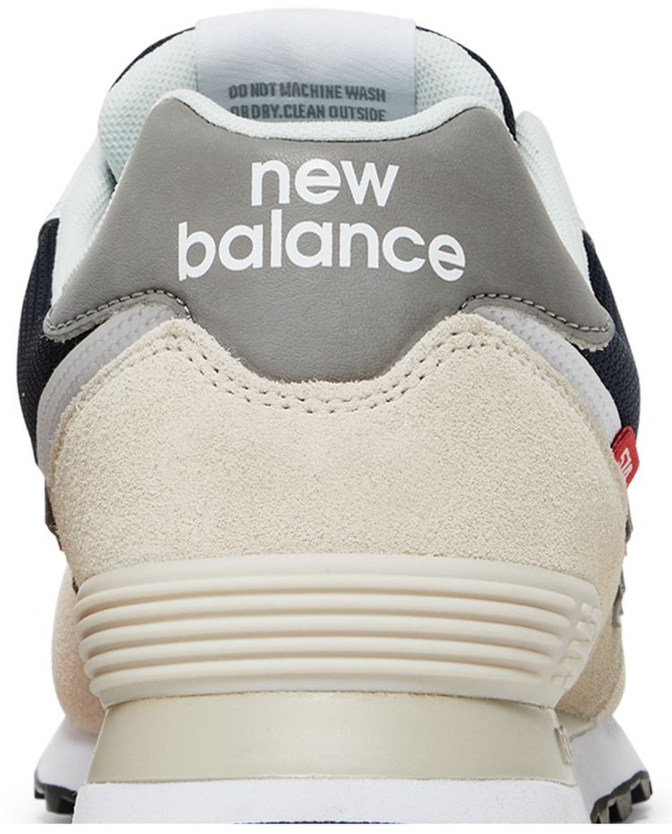 New Balance 574 Beige Red Blue