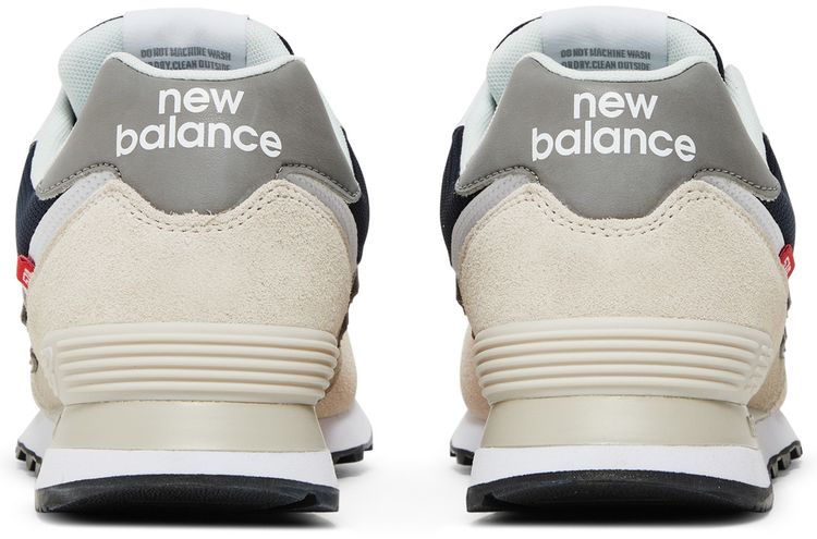 New Balance 574 Beige Red Blue