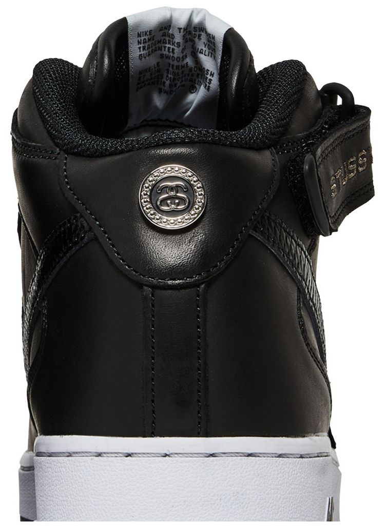 Stussy x Nike Air Force 1 Mid Black Snakeskin