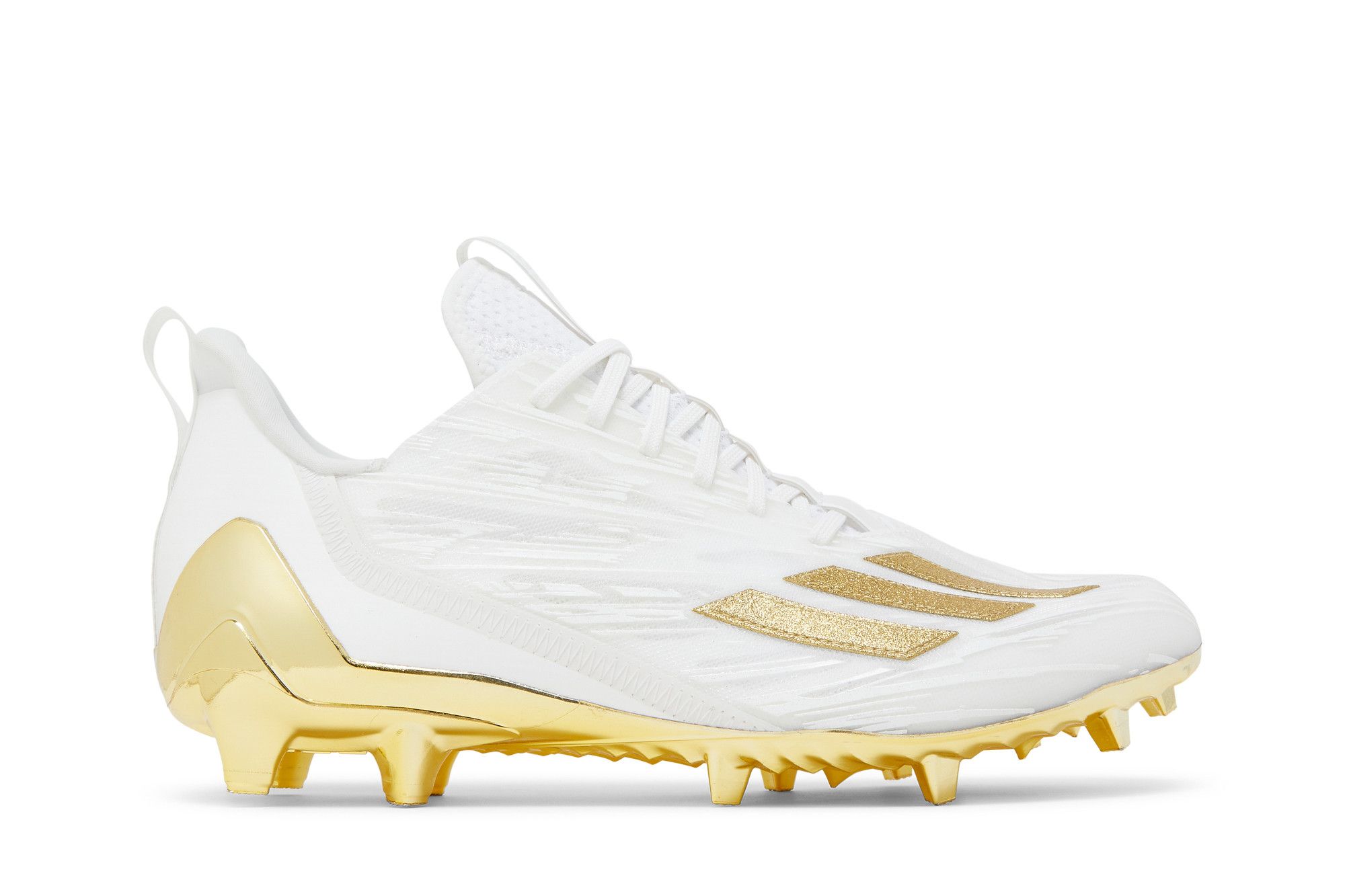 Adidas white and best sale gold football cleats