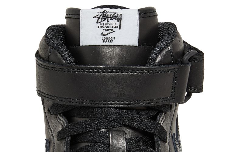 Nike Stussy x Air Force 1 \'07 Mid SP Black Snakeskin Leather DJ7840-001 Size 8.5 Stussy X Air Force 1 Mid  main image 4