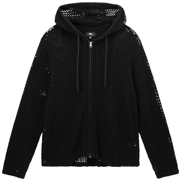 Stussy Mesh Zip Hood Black