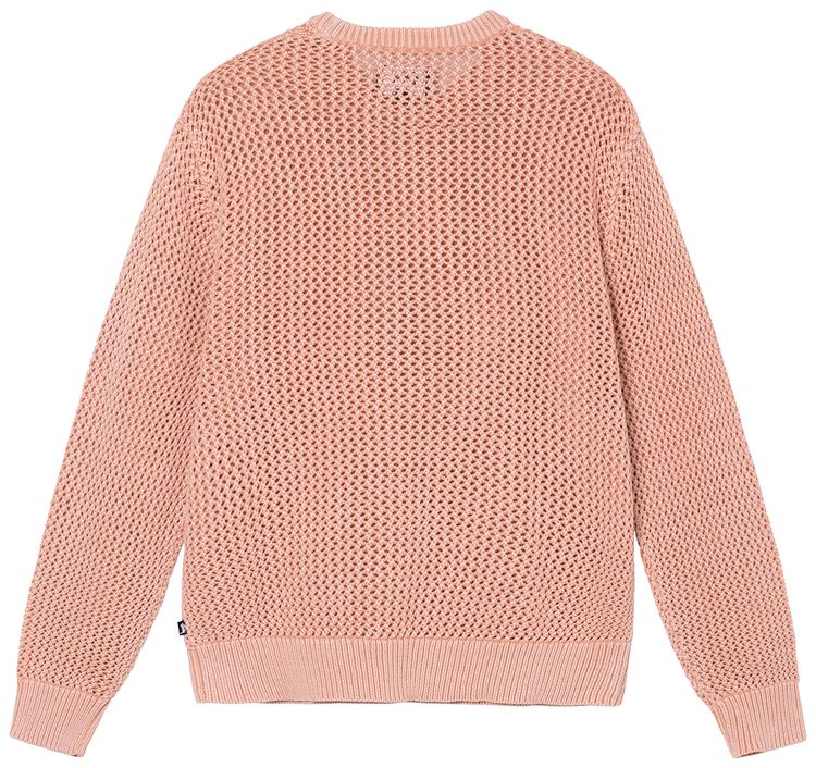 Stussy Pigment Dyed Loose Gauge Sweater Peach