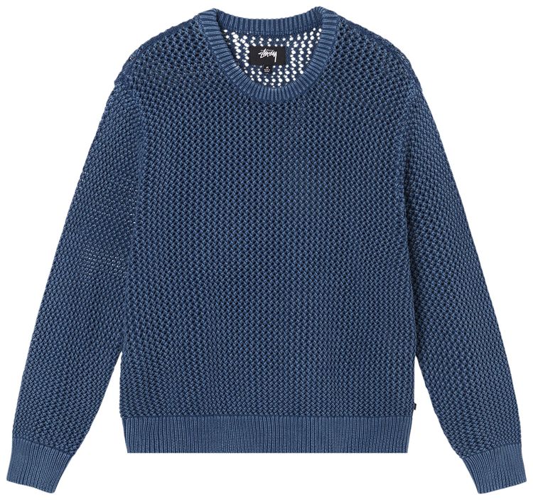 Stussy Pigment Dyed Loose Gauge Sweater Navy