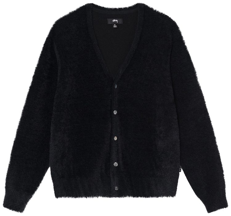 Stussy Shaggy Cardigan Black