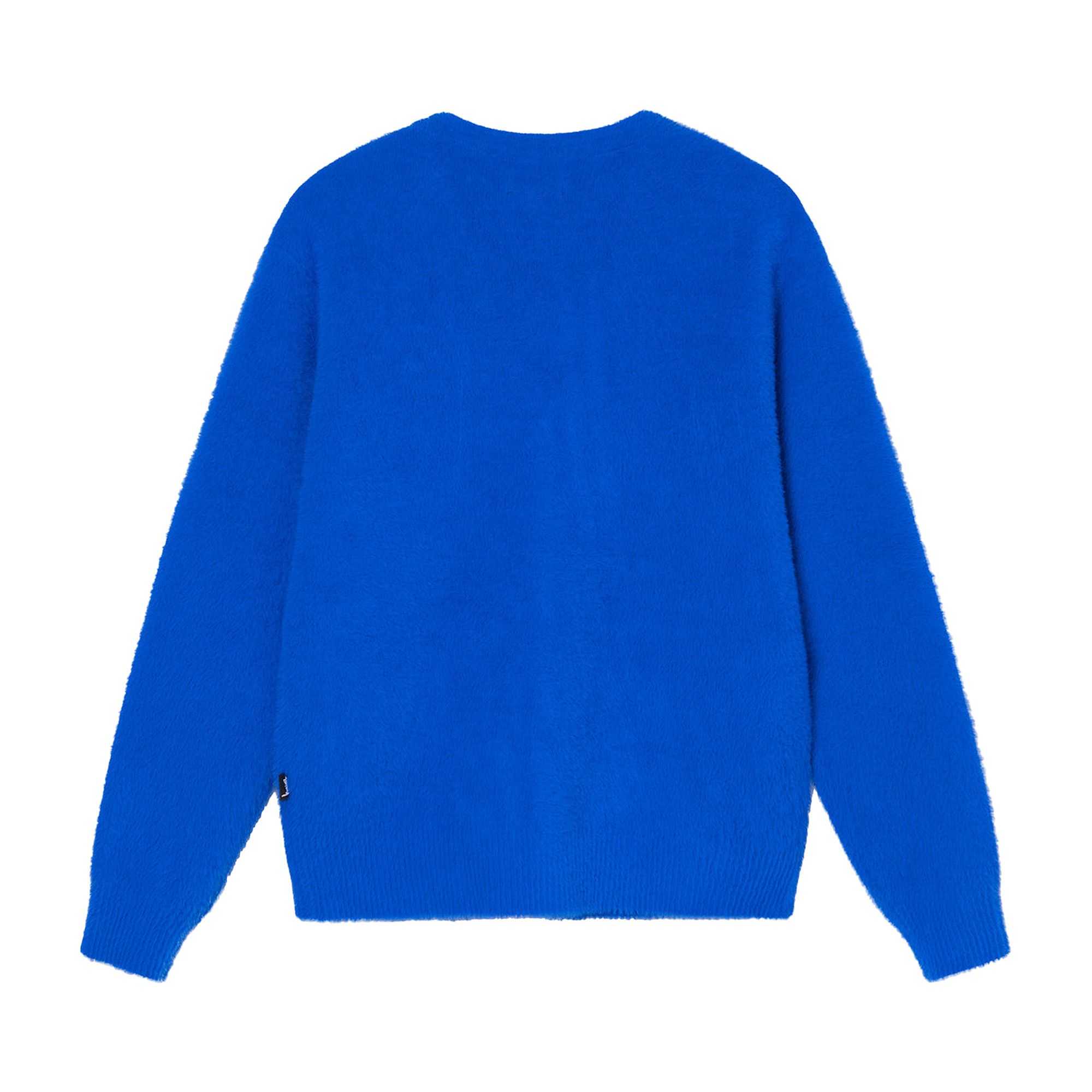 Blue shaggy cardigan outlet