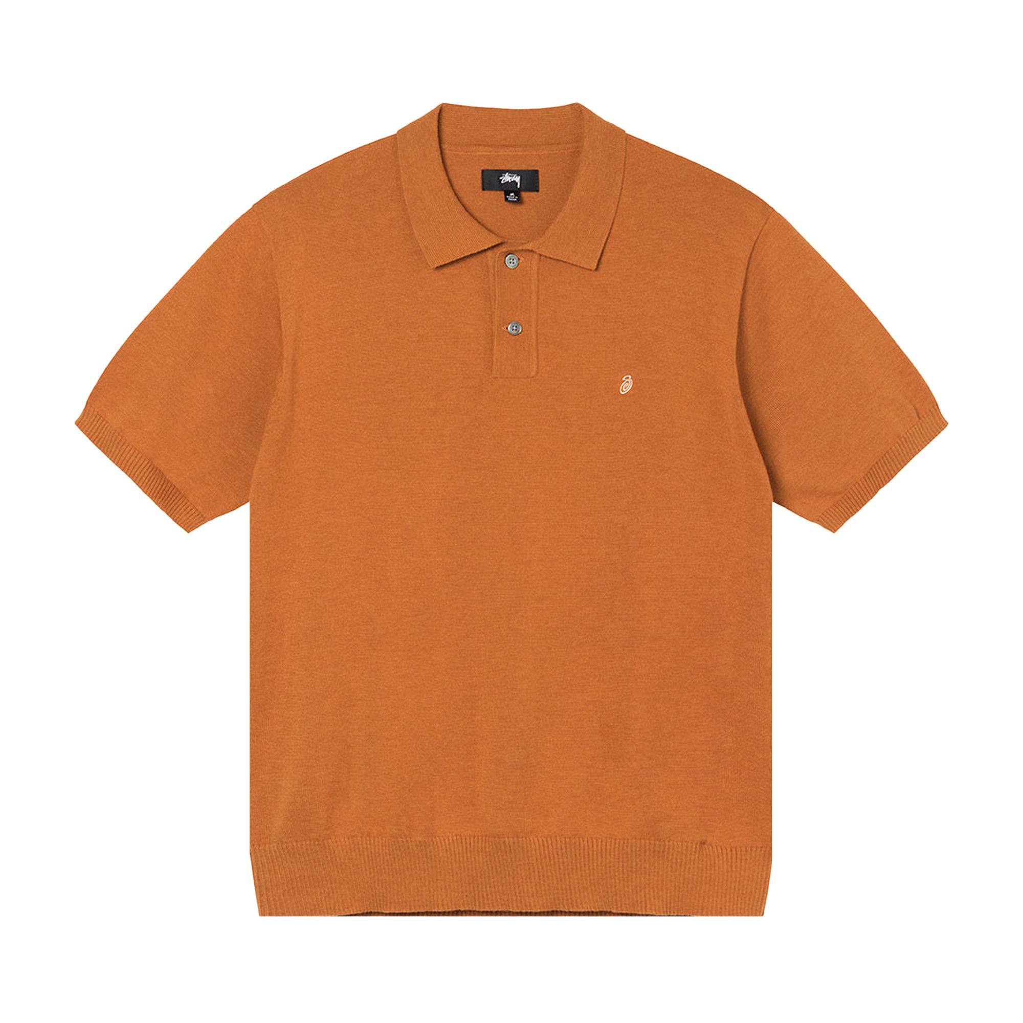 Buy Stussy Classic Short-Sleeve Polo Sweater 'Orange' - 117110