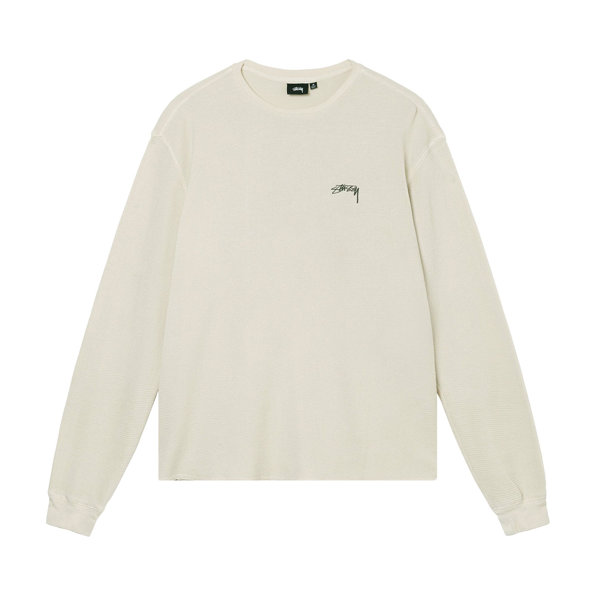 Buy Stussy Light Waffle Knit Long-Sleeve Crew 'Natural Buy Stussy Light Waffle Knit Long-Sleeve Crew 'Natural
