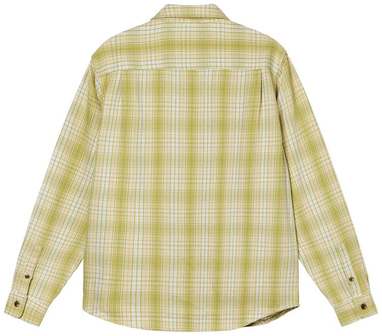 Stussy Beach Plaid Shirt Lime