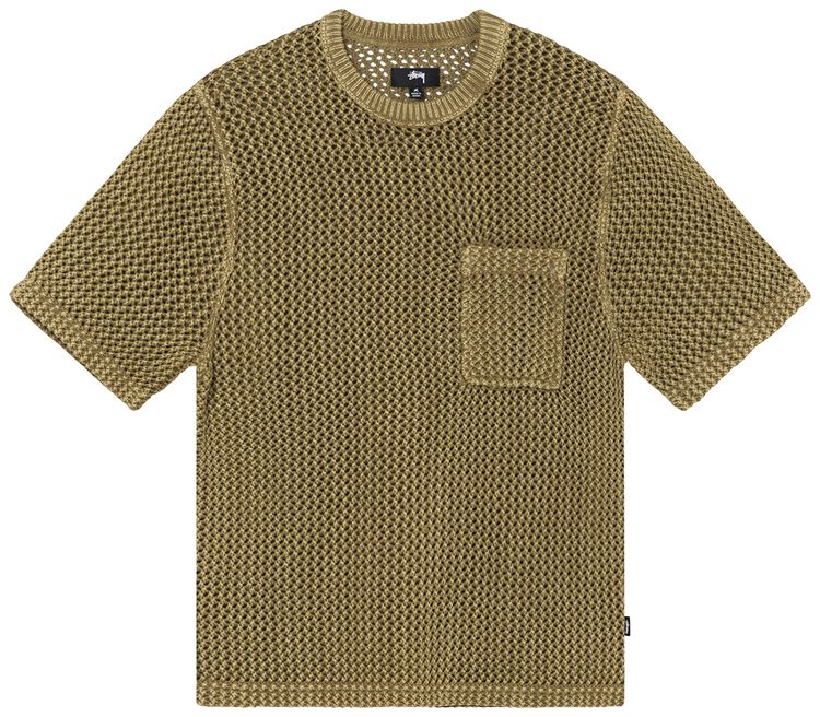 Stussy ODyed Mesh Crew Khaki