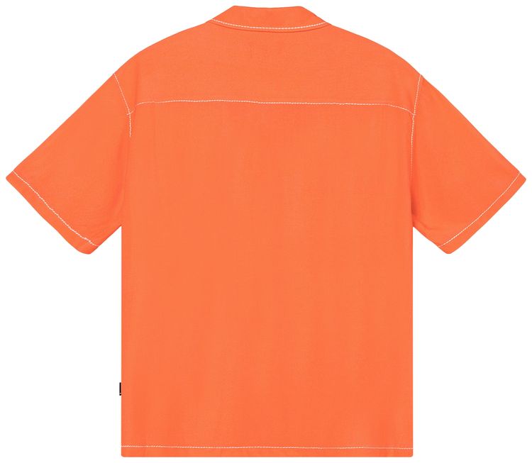 Stussy Contrast Pick Stitched Shirt Peach